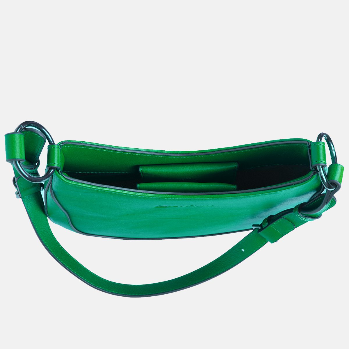 Kamopa Green Leather Crossbody Crescent Shoulder Bag Hobo Purse For ...